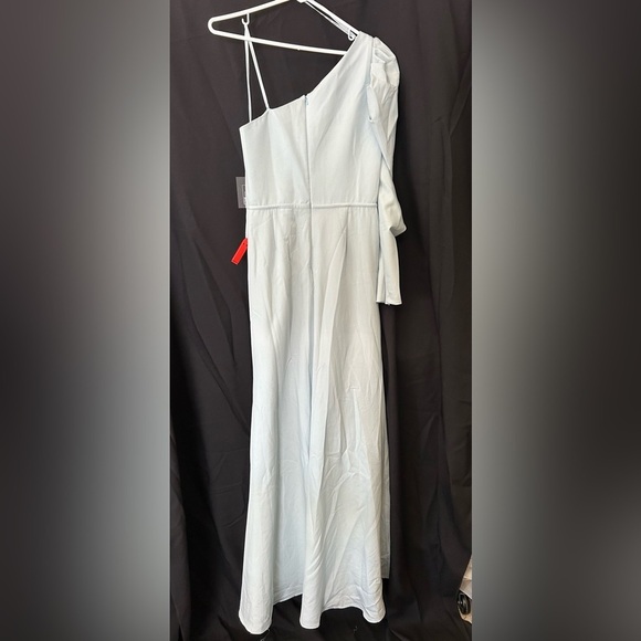 Mac Duggal One Shoulder Light Blue Dress - Picture 5 of 7